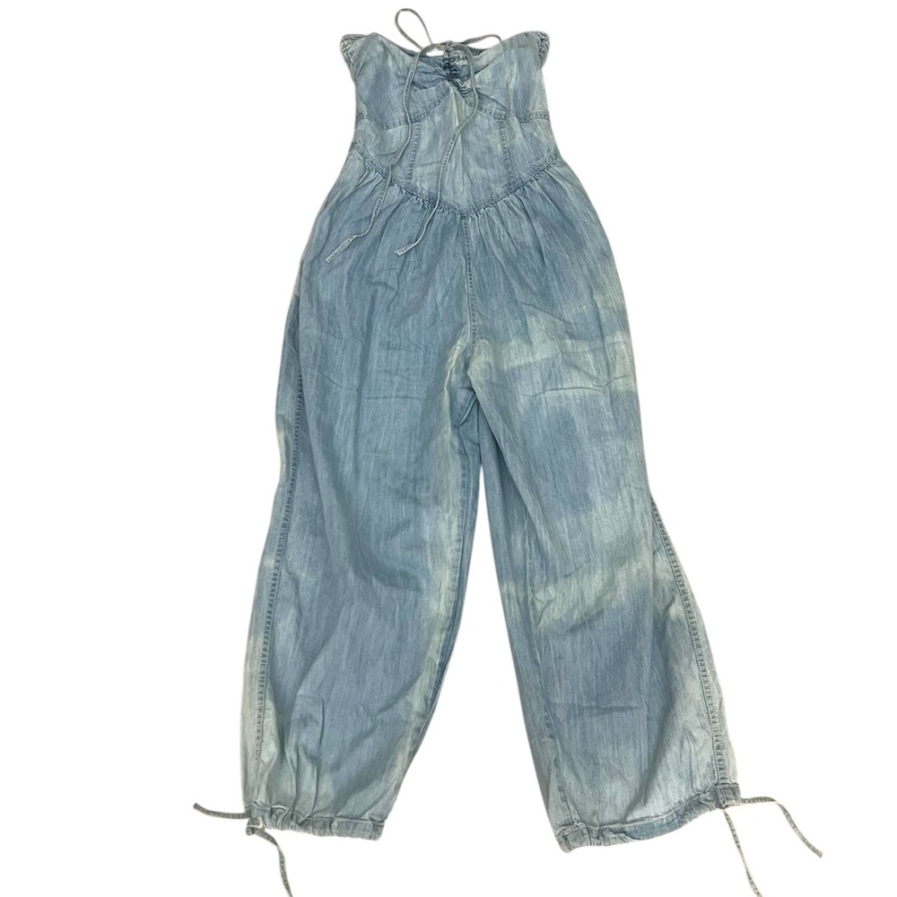 FREE PEOPLE WeThe Free Scenic Route Denim Jumpsuit XS